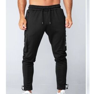 Born Tough Momentum Cargo Men's Athletic Black Joggers - Size M